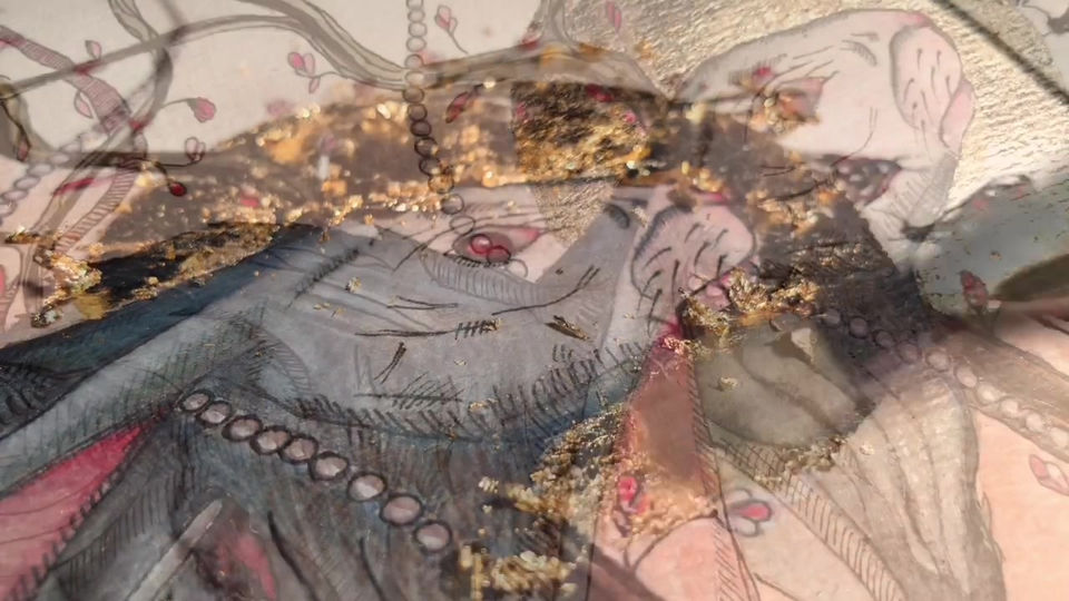 Gold leaf gilding process - "Ambush"